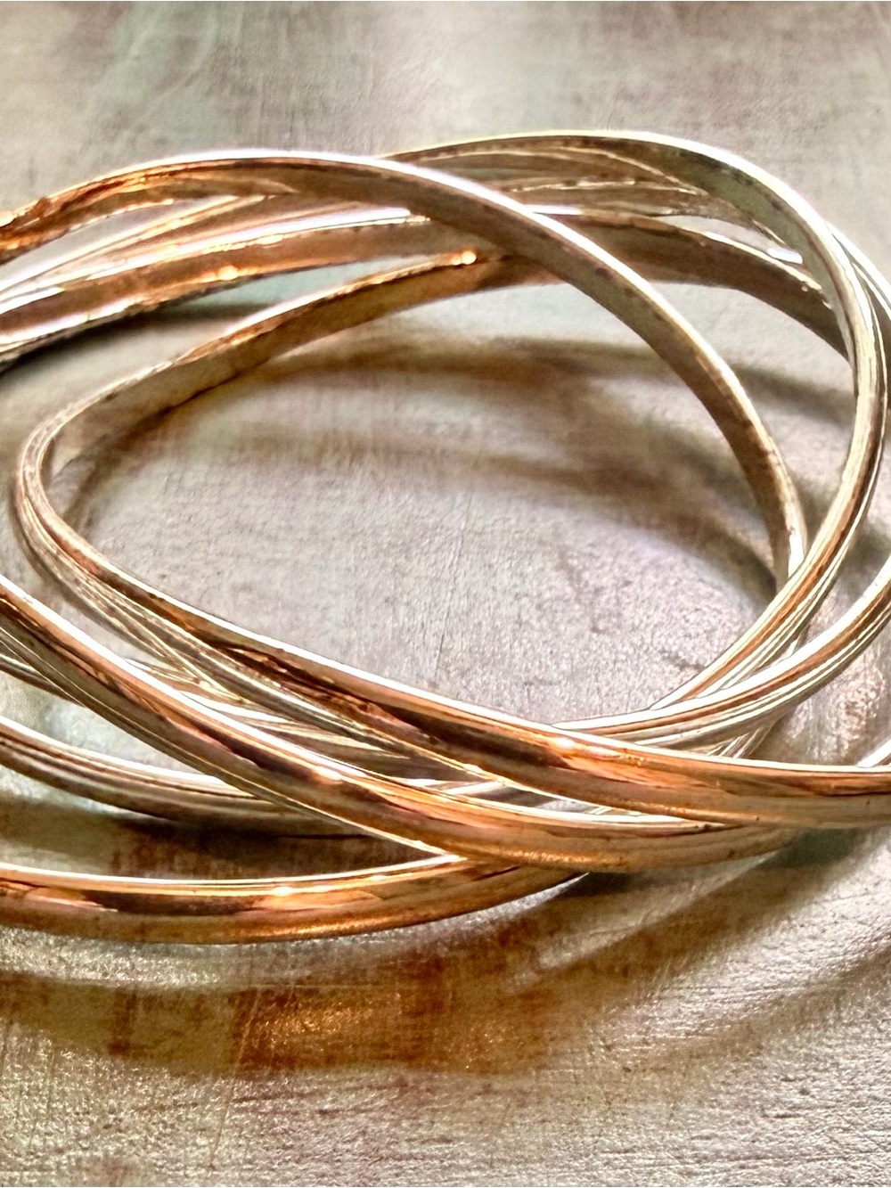 Elegant Silver-Tone Multi-Bangle Bracelet - Women Jewelry